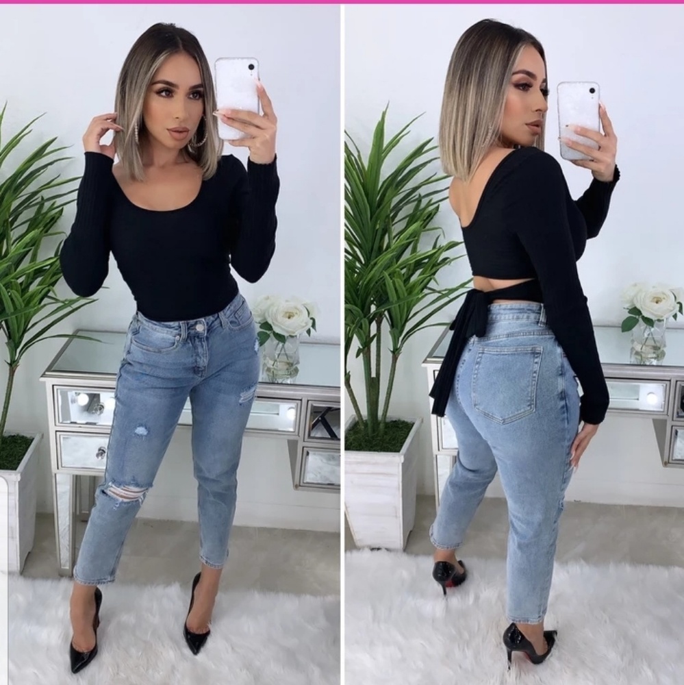Black Wrap Top